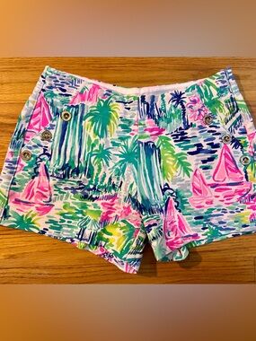 Lilly Pulitzer 2, Marina Knit Short ‘Salt In The Air’  High-Rise Shorts